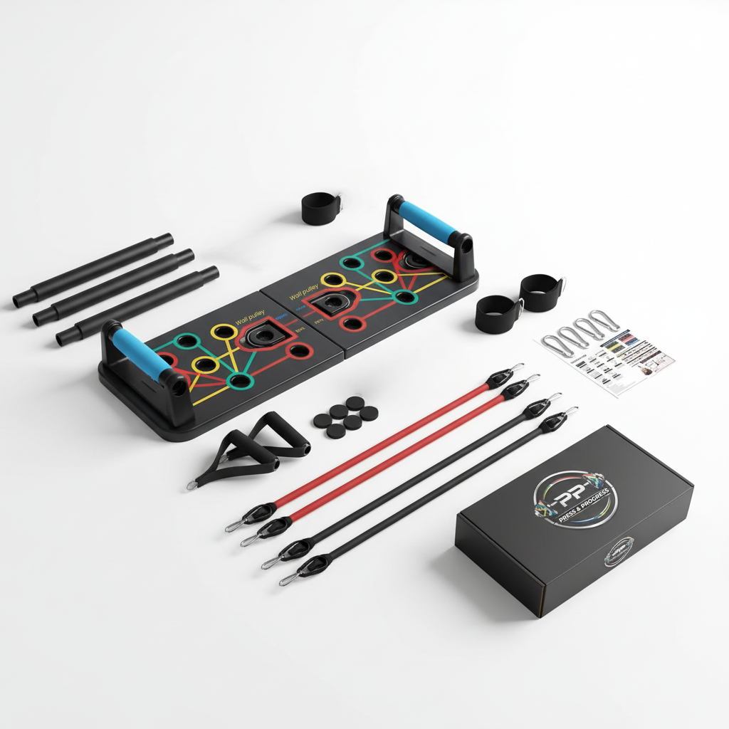 Press & Progress™ Push-Up Board Super Set - Home Gym Training System