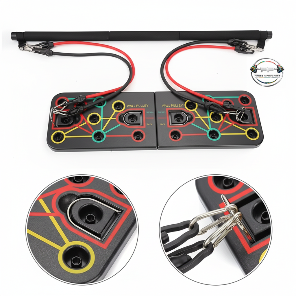 Press & Progress™ Push-Up Board Super Set - Home Gym Training System